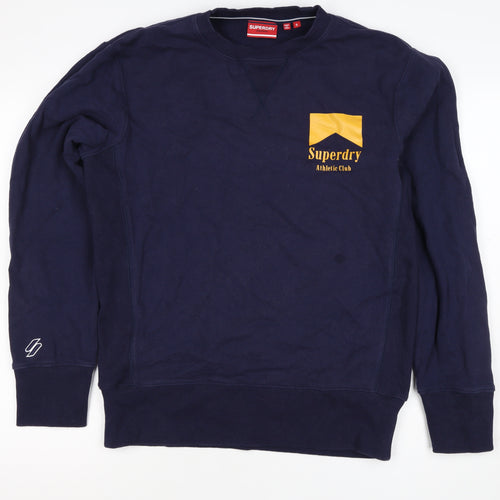 Superdry Men’s Blue S Pullover Sweatshirt London Athletic Club Logo