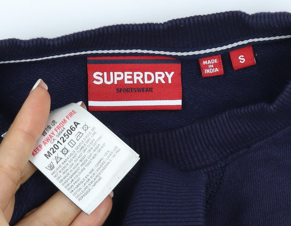 Superdry Men’s Blue S Pullover Sweatshirt London Athletic Club Logo