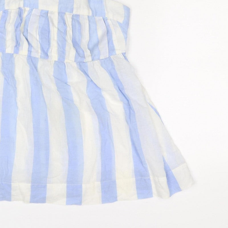 Joules Women Blue White Striped Halter Shirt Dress UK 12 Belted