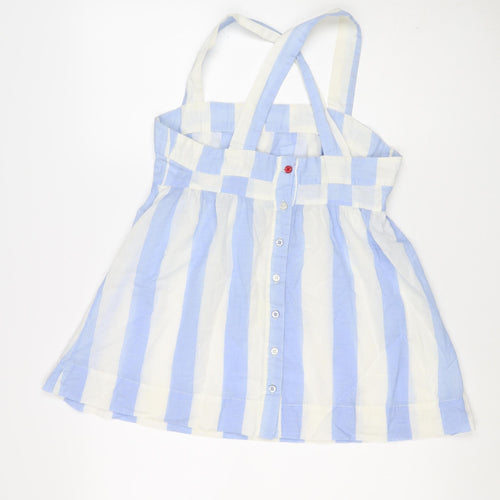 Joules Women Blue White Striped Halter Shirt Dress UK 12 Belted