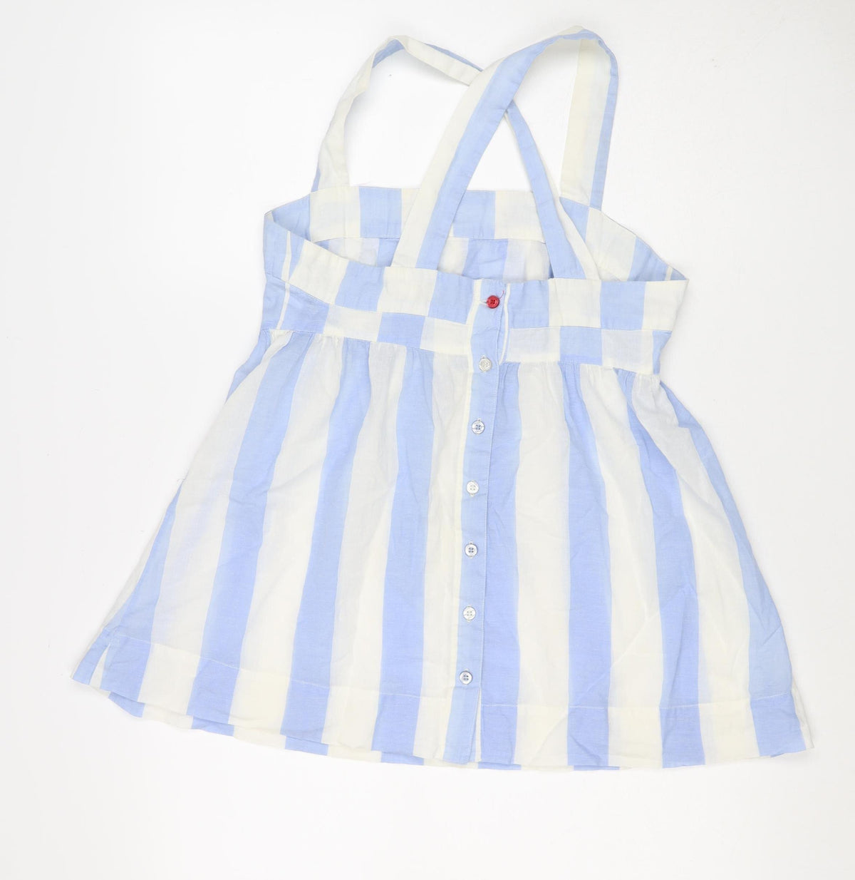 Joules Women Blue White Striped Halter Shirt Dress UK 12 Belted