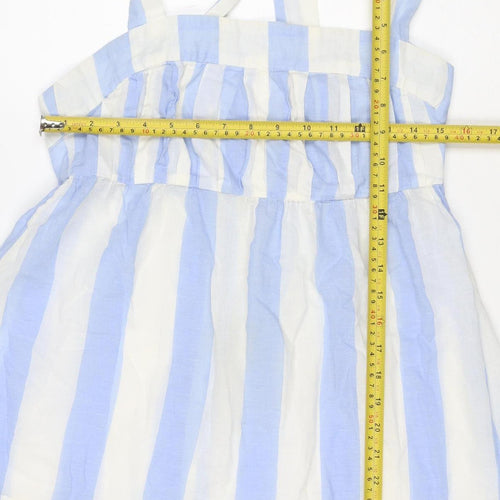 Joules Women Blue White Striped Halter Shirt Dress UK 12 Belted