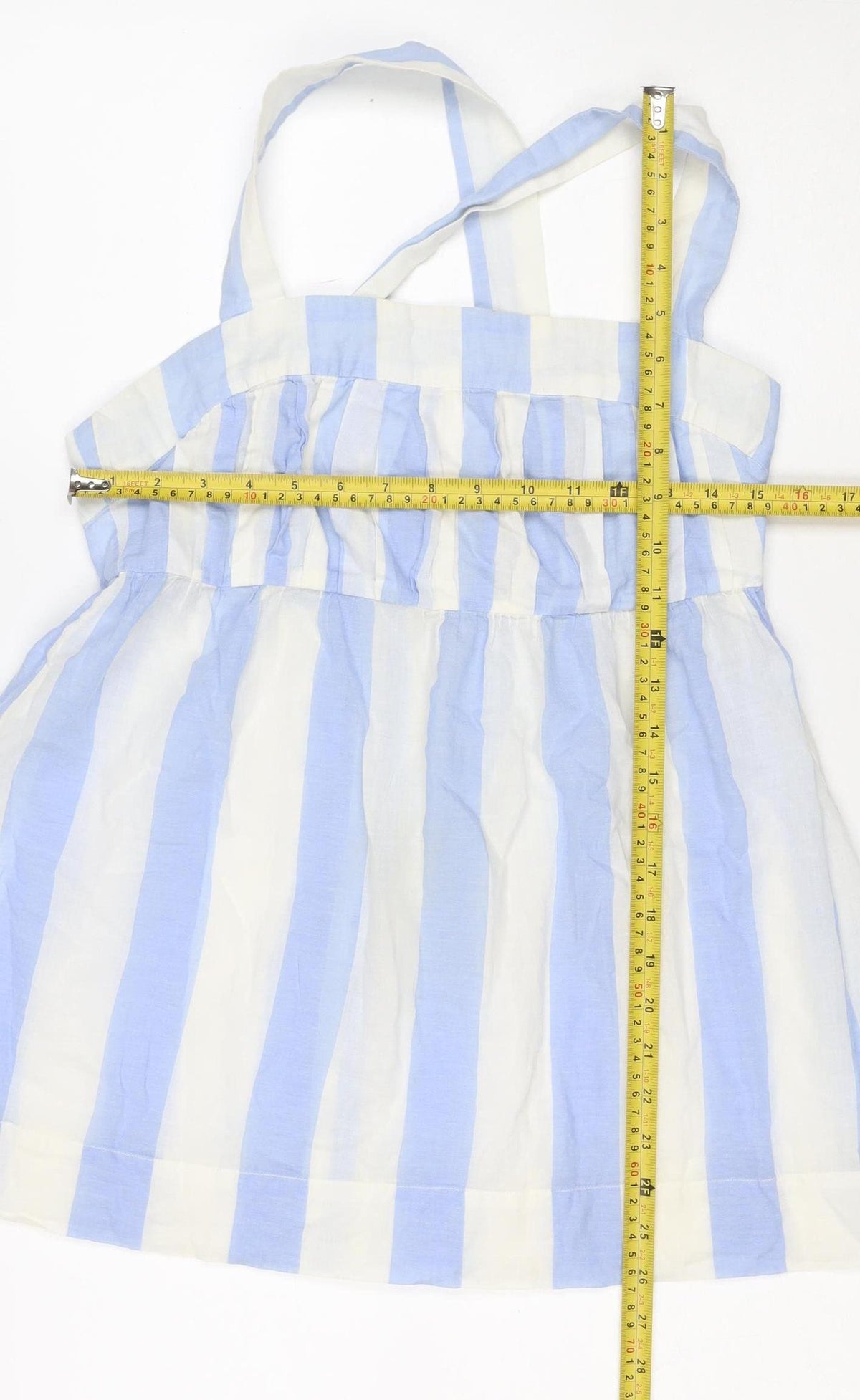 Joules Women Blue White Striped Halter Shirt Dress UK 12 Belted