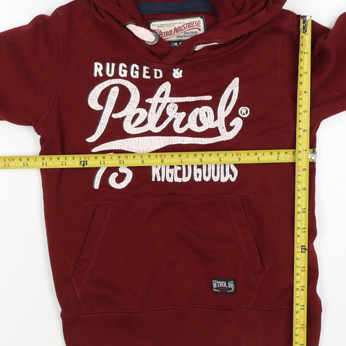 Petrol Industries Boys Red 7-8 Years Pullover Hoodie Graphic Logo