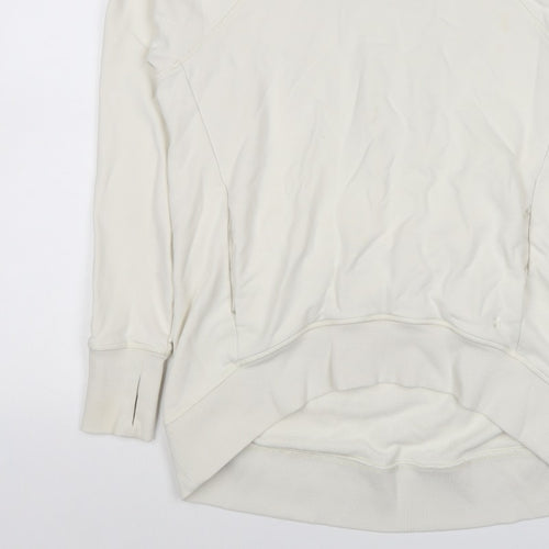 Sweaty Betty Women Ivory XS Pullover Hoodie Raglan Long Sleeve