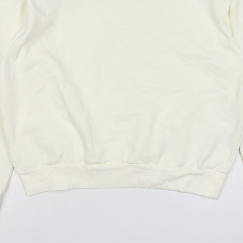 H&M Women Ivory S Pullover Crew Neck Raglan Sweatshirt