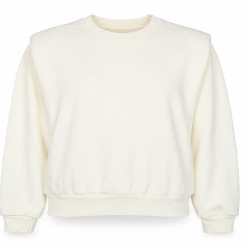 H&M Women Ivory S Pullover Crew Neck Raglan Sweatshirt