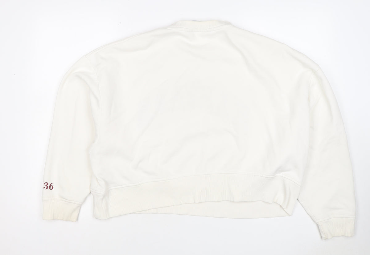 Harvard Women’s Ivory M College Logo Crew Neck Sweatshirt