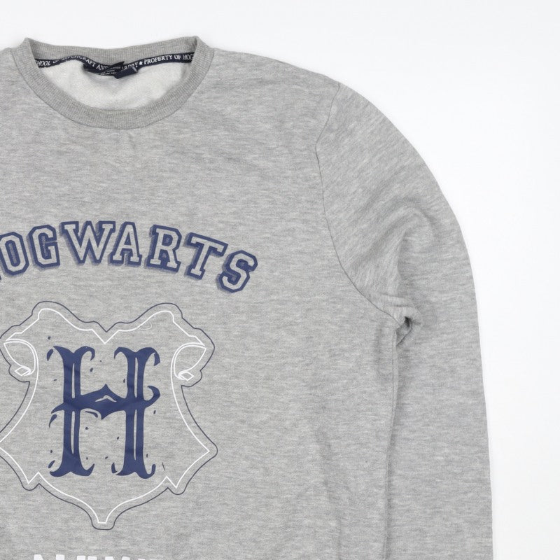 Additional view of Harry Potter women’s grey m hogwarts alumni fleece pullover sweatshirt