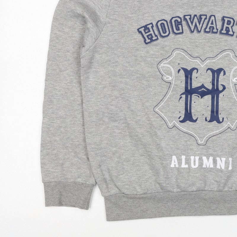 Additional view of Harry Potter women’s grey m hogwarts alumni fleece pullover sweatshirt