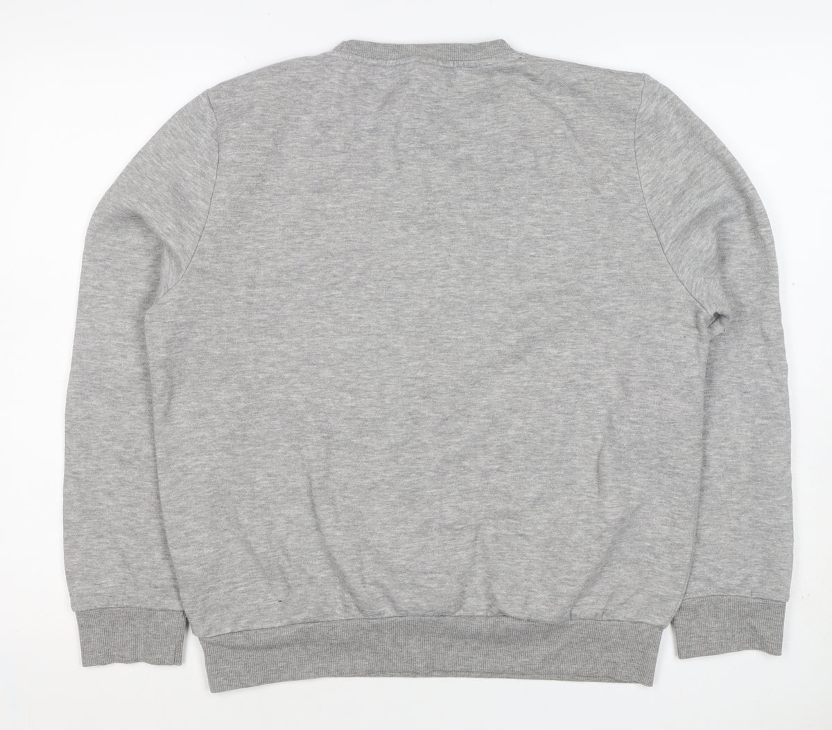 Brand and care label for Harry Potter women’s grey m hogwarts alumni fleece pullover sweatshirt