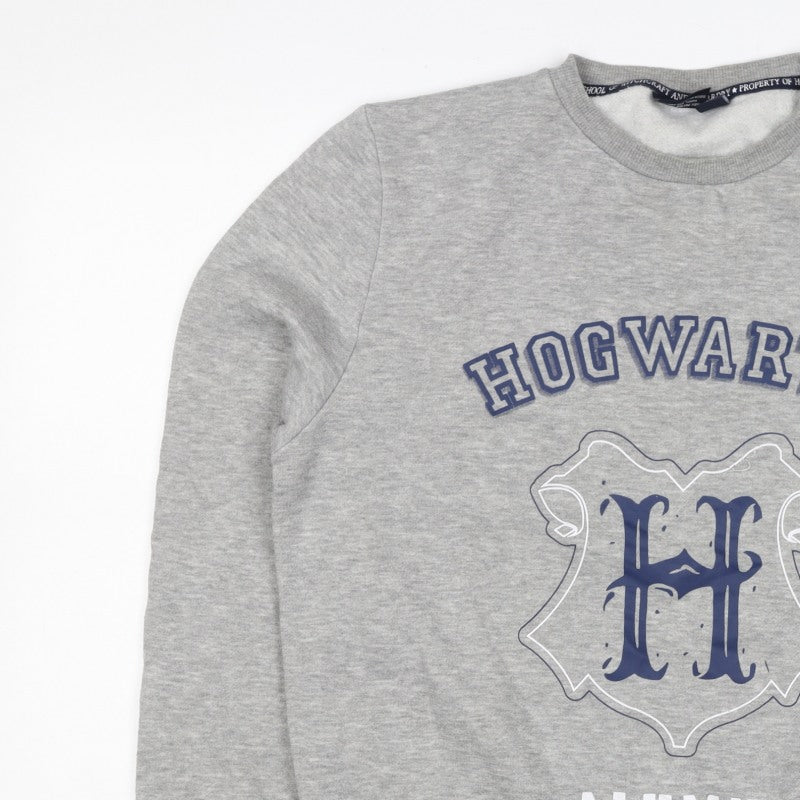 Additional view of Harry Potter women’s grey m hogwarts alumni fleece pullover sweatshirt