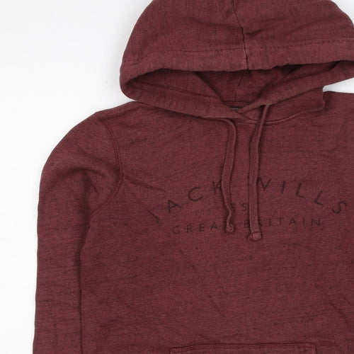 Jack Wills Women’s Red UK 6 Pullover Hoodie Logo Pocket