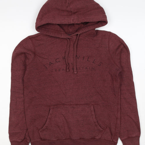 Jack Wills Women’s Red UK 6 Pullover Hoodie Logo Pocket