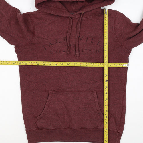 Jack Wills Women’s Red UK 6 Pullover Hoodie Logo Pocket