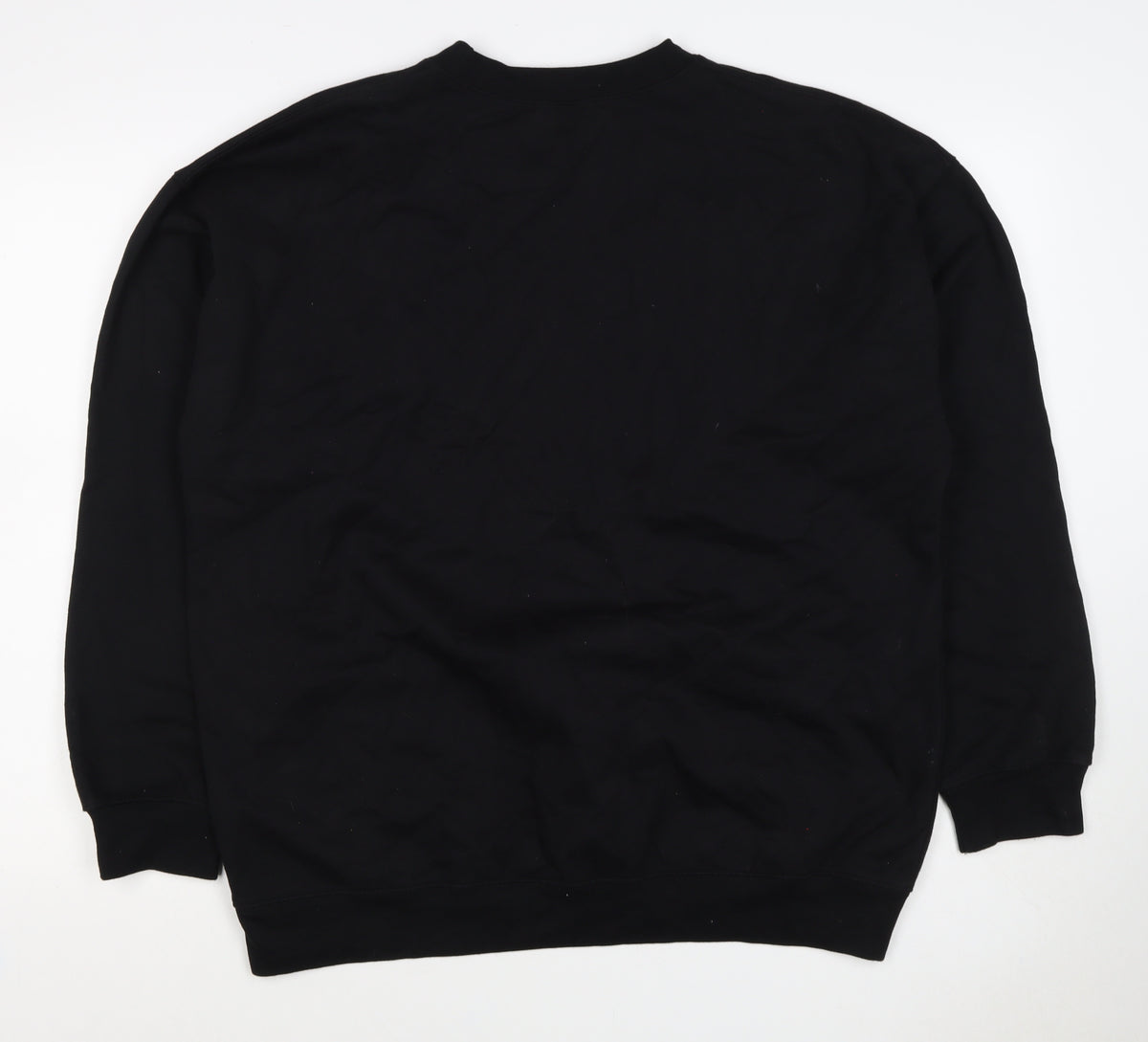 boohooMAN Men’s Black M Home Worldwide Graphic Print Crew Sweatshirt