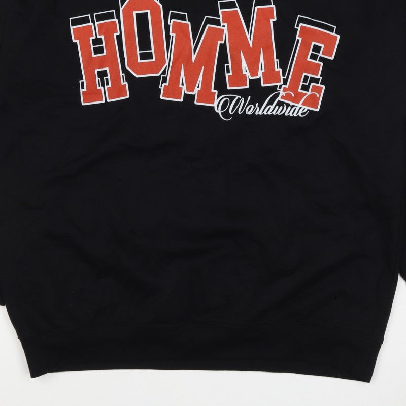 boohooMAN Men’s Black M Home Worldwide Graphic Print Crew Sweatshirt