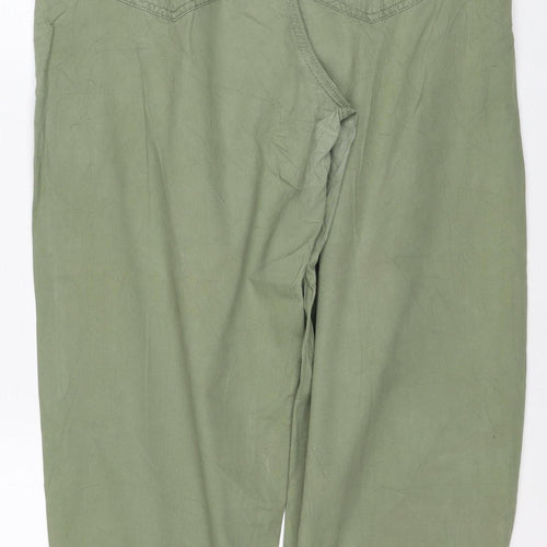 New Look Women Green Cargo Trousers UK 10 Tapered Cuffed