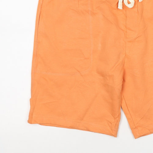 Marks and Spencer Men's Orange XL Sweat Shorts Drawstring Cotton Stretch