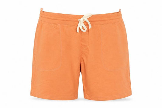 Front view of Marks and Spencer Men's Orange XL Sweat Shorts Drawstring Cotton Stretch