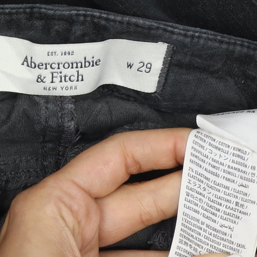 Abercrombie & Fitch Women’s Black Size 8 W29 Stretch Straight Trousers