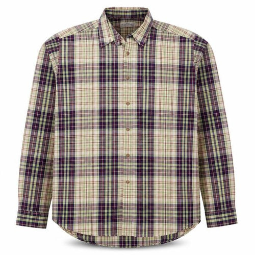 Marks & Spencer Men Green Plaid Cotton XL Long Sleeve Button-Up Shirt