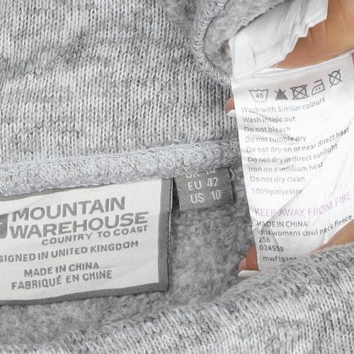 Mountain Warehouse Women Grey UK 14 Pullover Cowl Neck Hoodie