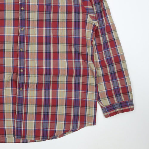 Marks & Spencer Men’s XL Multicolour Plaid Cotton Button Down Shirt