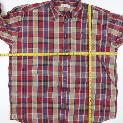 Marks & Spencer Men’s XL Multicolour Plaid Cotton Button Down Shirt