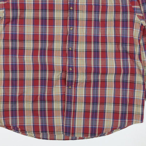 Marks & Spencer Men’s XL Multicolour Plaid Cotton Button Down Shirt