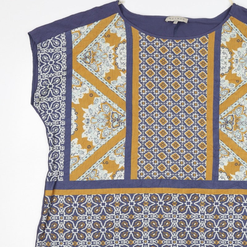 Additional view of Nutmeg Women Multicoloured Geometric Tunic Top UK 22 Short Sleeve
