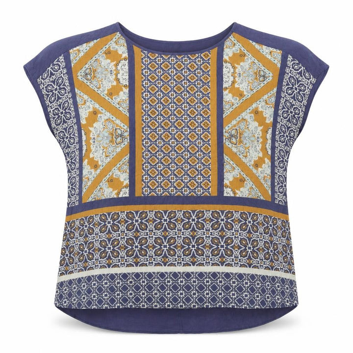 Nutmeg Women Multicoloured Geometric Tunic Top UK 22 Short Sleeve