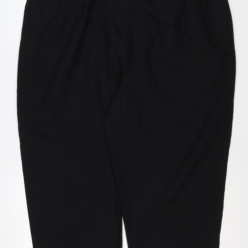 ASOS Women Black UK 8 Wide-Leg Elastic Waist Trousers