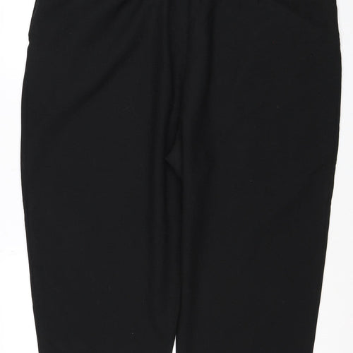 ASOS Women Black UK 8 Wide-Leg Elastic Waist Trousers