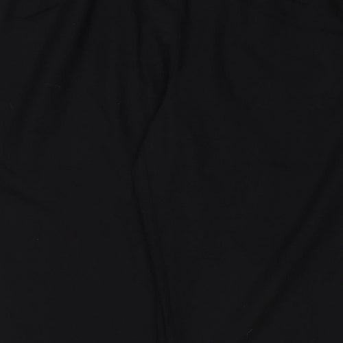 ASOS Women Black UK 8 Wide-Leg Elastic Waist Trousers