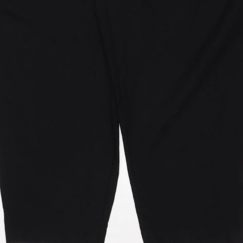 ASOS Women Black UK 8 Wide-Leg Elastic Waist Trousers