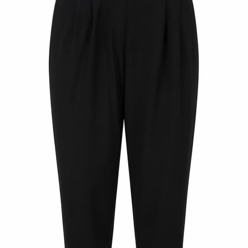 ASOS Women Black UK 8 Wide-Leg Elastic Waist Trousers