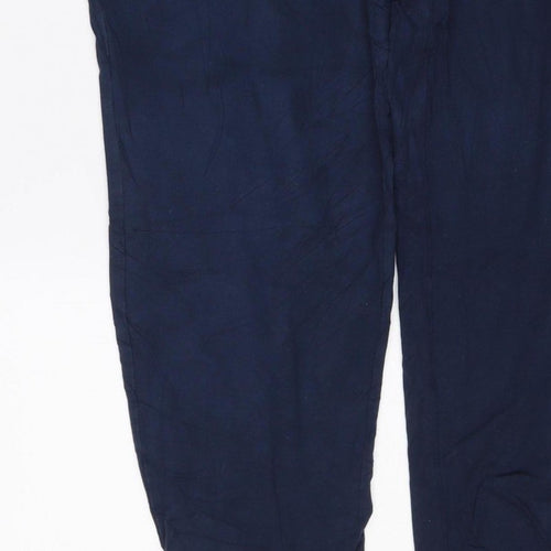 Threadbare Men's Blue M Jogger Trousers Elastic Waist Viscose