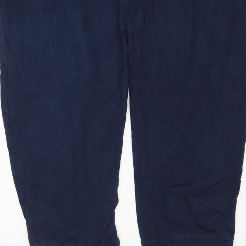 Threadbare Men's Blue M Jogger Trousers Elastic Waist Viscose