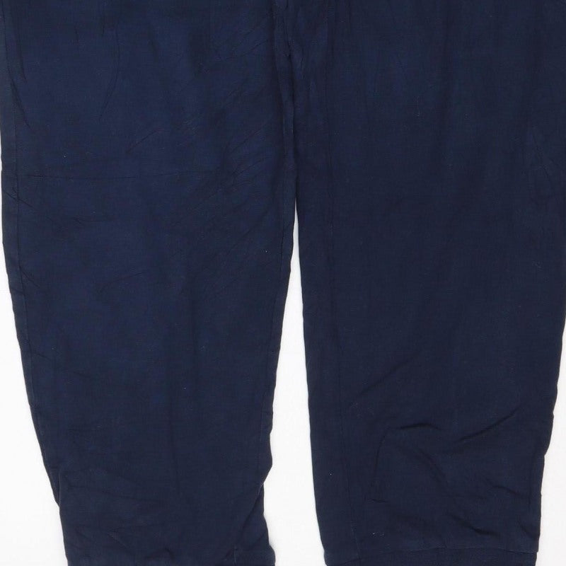 Threadbare Men's Blue M Jogger Trousers Elastic Waist Viscose