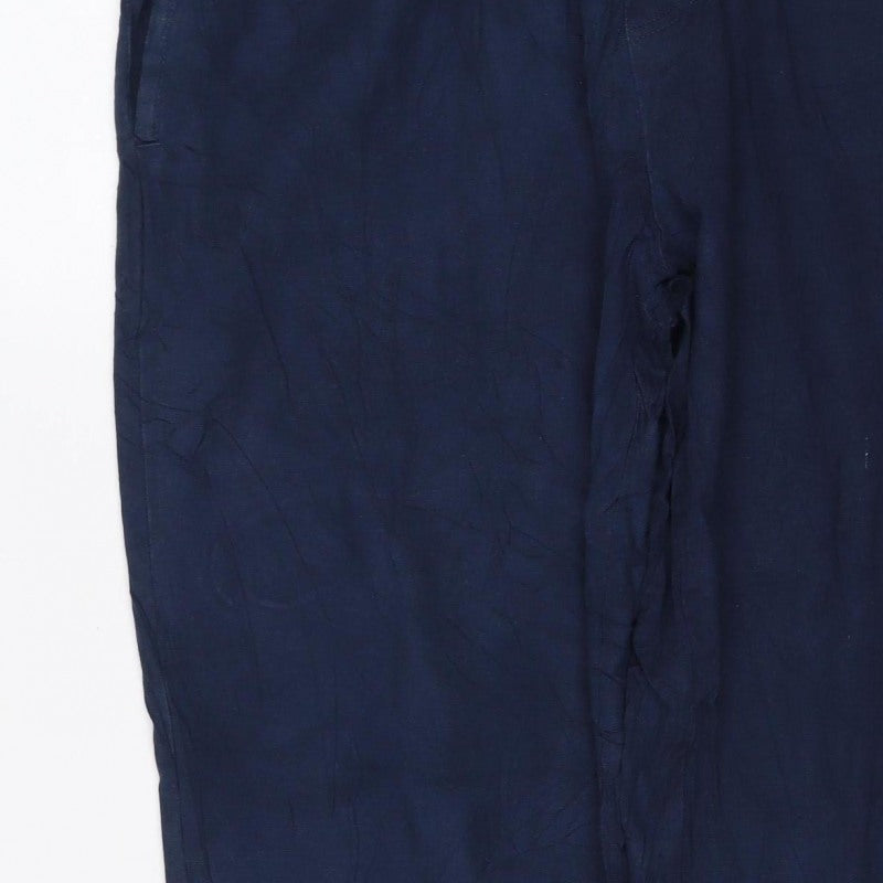 Threadbare Men's Blue M Jogger Trousers Elastic Waist Viscose