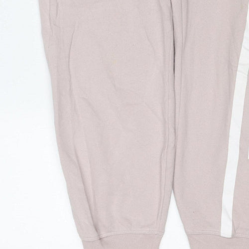 DKNY Women Pink M Jogger Sweatpants Logo Stripe Drawstring