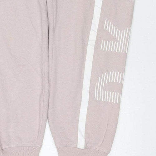 DKNY Women Pink M Jogger Sweatpants Logo Stripe Drawstring