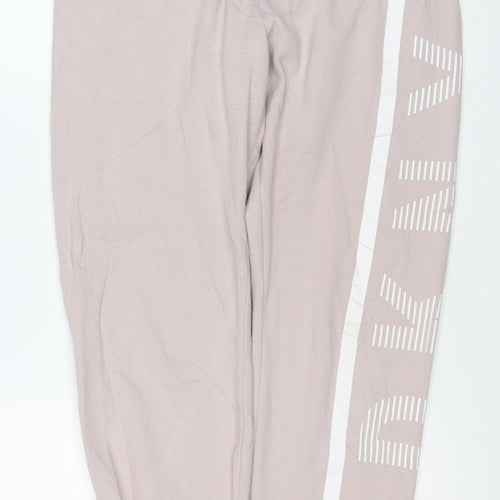DKNY Women Pink M Jogger Sweatpants Logo Stripe Drawstring