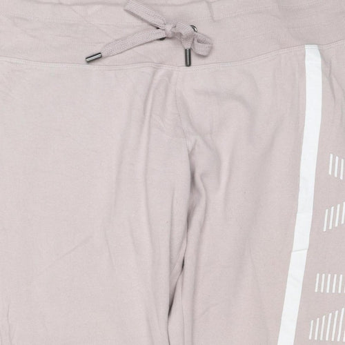 DKNY Women Pink M Jogger Sweatpants Logo Stripe Drawstring