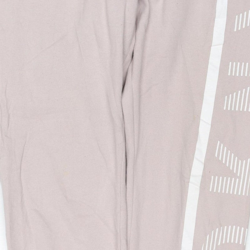 DKNY Women Pink M Jogger Sweatpants Logo Stripe Drawstring