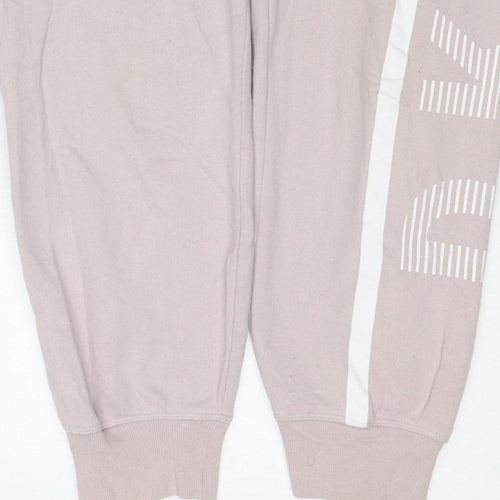 DKNY Women Pink M Jogger Sweatpants Logo Stripe Drawstring