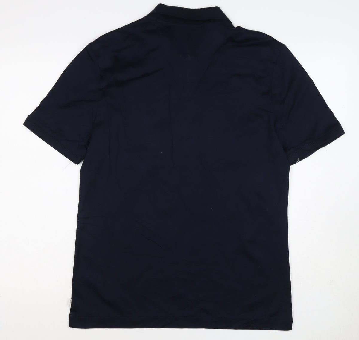 Autograph Men’s Blue M Supima Cotton 1/4 Zip Short Sleeve Polo