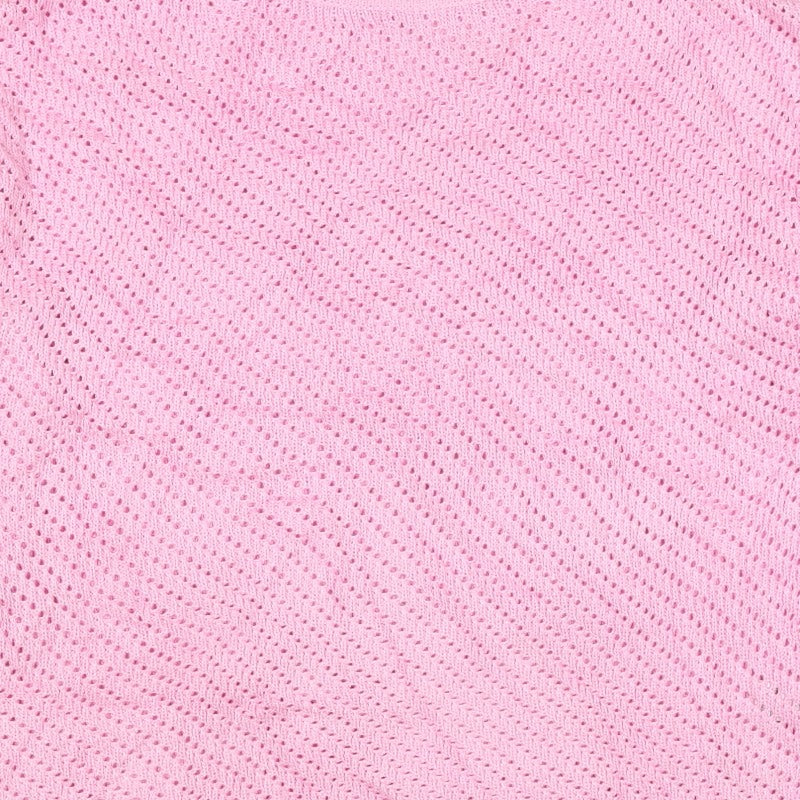 Additional view of Marks and Spencer Women Pink L Open Knit Crew Neck Jumper