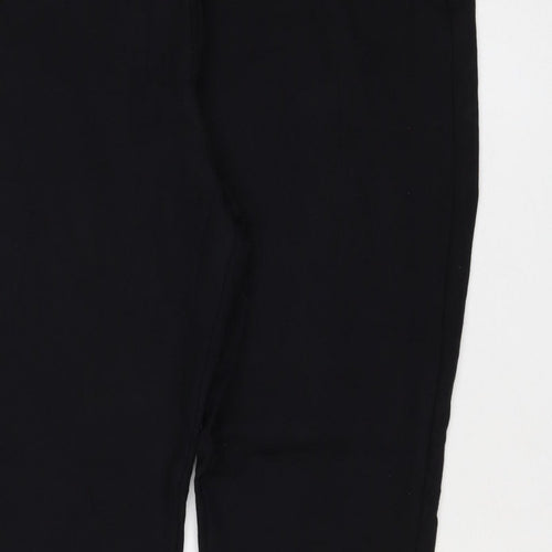 Marks and Spencer Women Black Size 18 Regular Straight Trousers